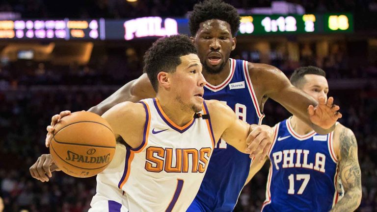 Suns y Sixers Booker y Embiid