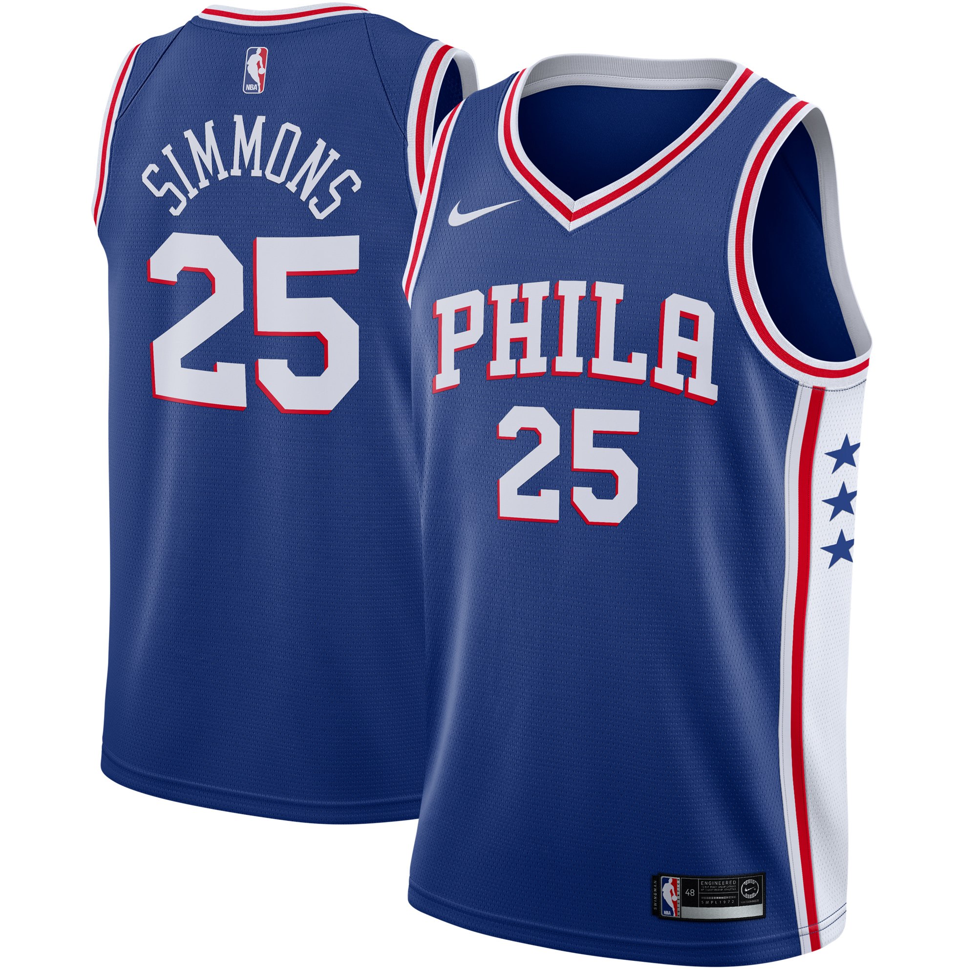 Camiseta de Ben Simmons de Philadelphia 76ers