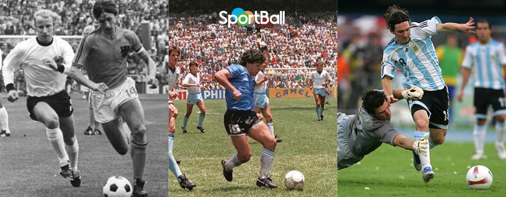 El balón pegado al pie: Cruyff, Messi, Maradona...